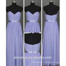 Wholesale Sweetheart Lavender color Bridesmaid Dresses Bodice With Sash Maid of honor wedding dess